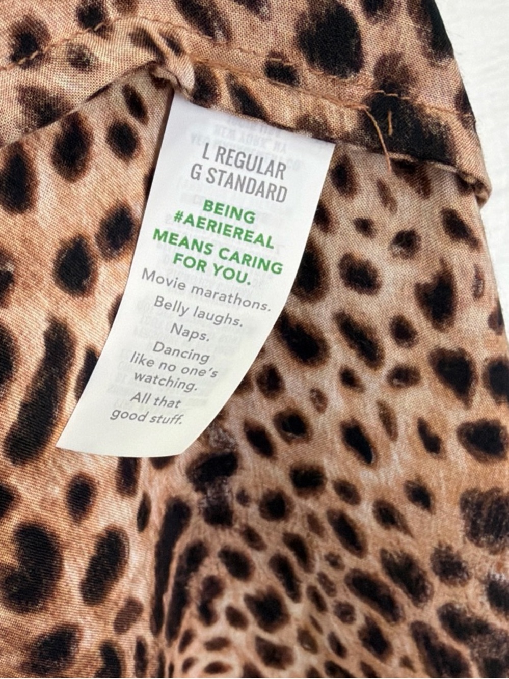 Aerie Party Pants Women Large Palazzo Leopard Print Super Wide Leg New with FLAW - Picture 10 of 16